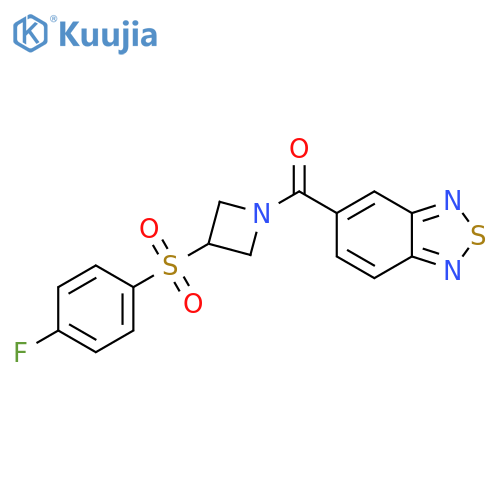 5-3-(4-fluorobenzenesulfonyl)azetidine-1-carbonyl-2,1,3-benzothiadiazole structure