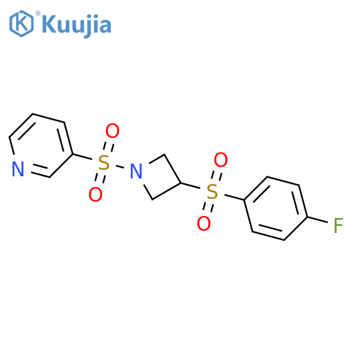 3-{3-(4-fluorobenzenesulfonyl)azetidin-1-ylsulfonyl}pyridine structure