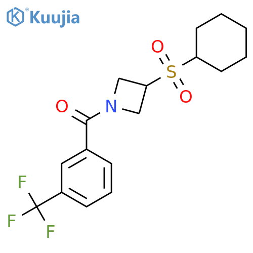 (3-(Cyclohexylsulfonyl)azetidin-1-yl)(3-(trifluoromethyl)phenyl)methanone structure