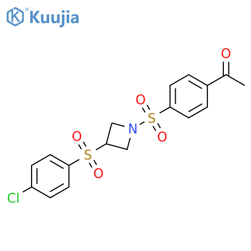 1-(4-{[3-(4-chlorobenzenesulfonyl)azetidin-1-yl]sulfonyl}phenyl)ethan-1-one structure