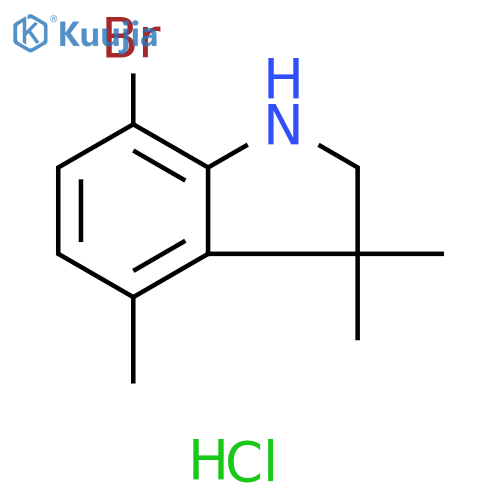 7-bromo-3,3,4-trimethyl-2,3-dihydro-1H-indole hydrochloride structure