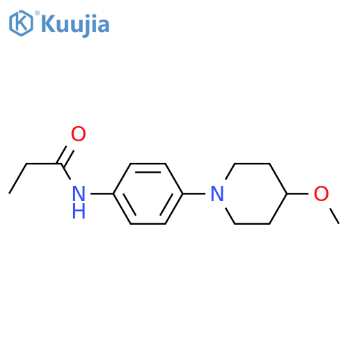 N-[4-(4-methoxypiperidin-1-yl)phenyl]propanamide structure