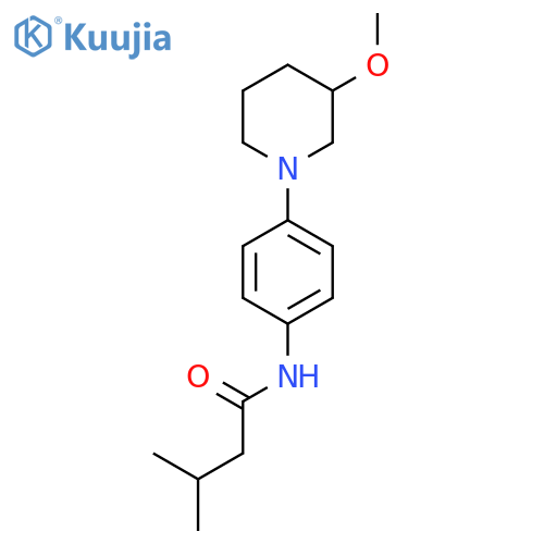 N-4-(3-methoxypiperidin-1-yl)phenyl-3-methylbutanamide structure