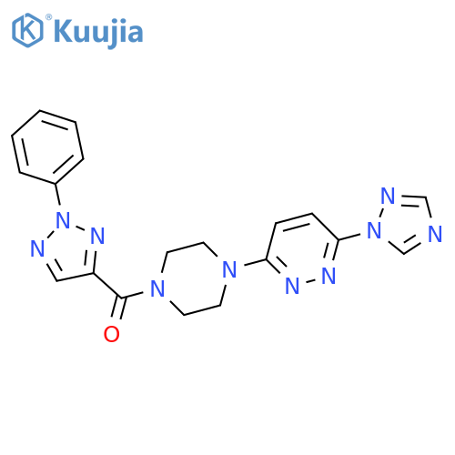 (2-phenyltriazol-4-yl)-[4-[6-(1,2,4-triazol-1-yl)pyridazin-3-yl]piperazin-1-yl]methanone structure