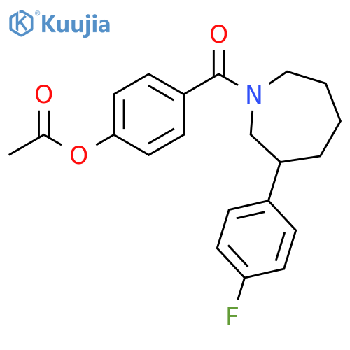 [4-(Acetyloxy)phenyl][3-(4-fluorophenyl)hexahydro-1H-azepin-1-yl]methanone structure