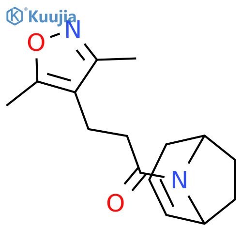 1-(8-Azabicyclo[3.2.1]oct-2-en-8-yl)-3-(3,5-dimethyl-4-isoxazolyl)-1-propanone structure
