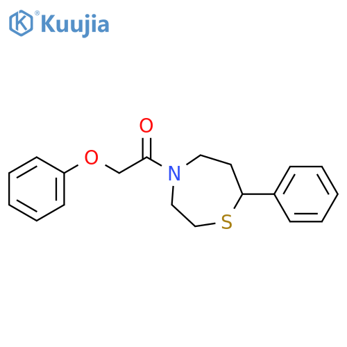 2-phenoxy-1-(7-phenyl-1,4-thiazepan-4-yl)ethan-1-one structure