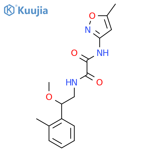 N1-(2-methoxy-2-(o-tolyl)ethyl)-N2-(5-methylisoxazol-3-yl)oxalamide structure