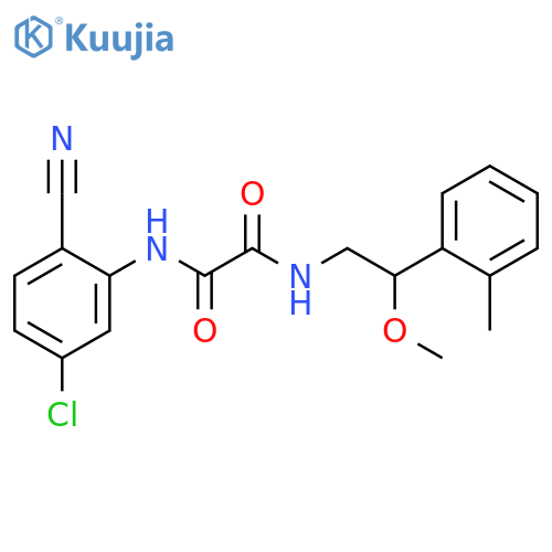 N'-(5-chloro-2-cyanophenyl)-N-[2-methoxy-2-(2-methylphenyl)ethyl]oxamide structure