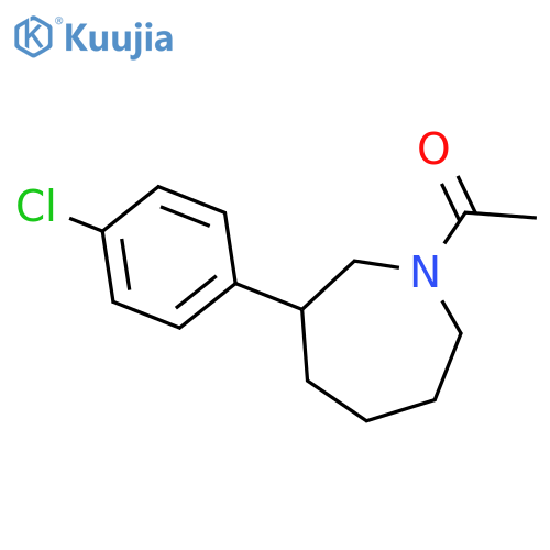 1-[3-(4-Chlorophenyl)hexahydro-1H-azepin-1-yl]ethanone structure