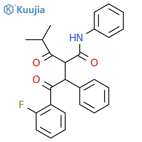2-Fluoro-a-(2-methyl-1-oxopropyl)-γ-oxo-N,b-diphenyl-benzenebutanamide structure
