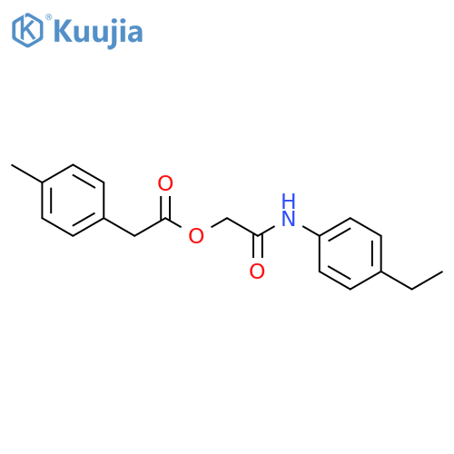 [(4-ethylphenyl)carbamoyl]methyl 2-(4-methylphenyl)acetate structure