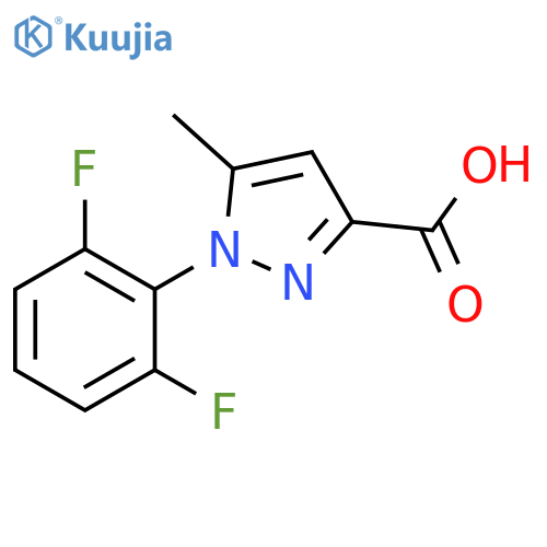 1-(2,6-difluorophenyl)-5-methyl-1H-pyrazole-3-carboxylic acid structure