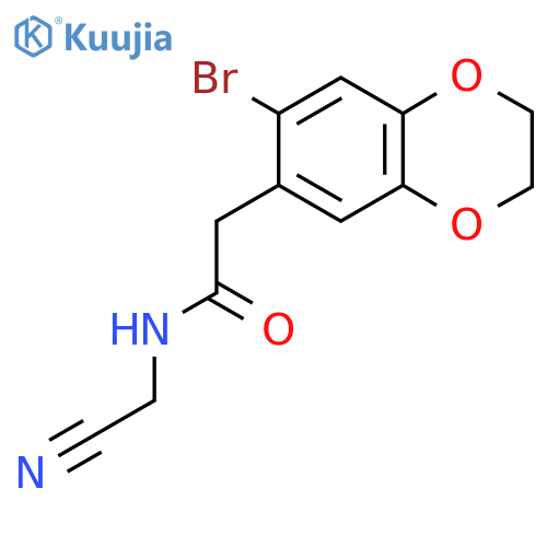 2-(7-bromo-2,3-dihydro-1,4-benzodioxin-6-yl)-N-(cyanomethyl)acetamide structure