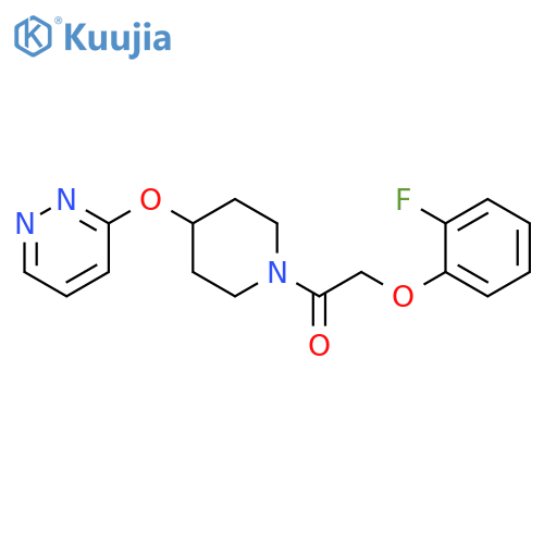 2-(2-fluorophenoxy)-1-[4-(pyridazin-3-yloxy)piperidin-1-yl]ethan-1-one structure