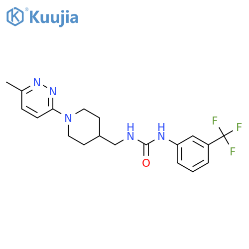 3-{[1-(6-methylpyridazin-3-yl)piperidin-4-yl]methyl}-1-[3-(trifluoromethyl)phenyl]urea structure