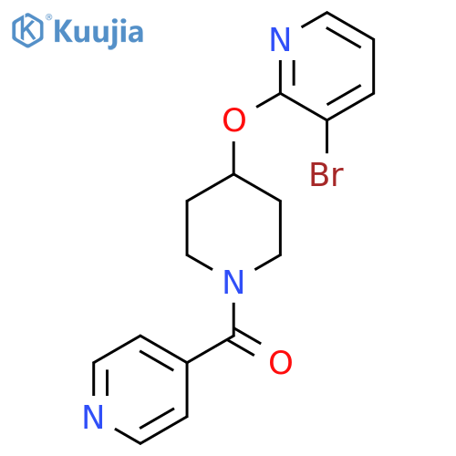3-bromo-2-{[1-(pyridine-4-carbonyl)piperidin-4-yl]oxy}pyridine structure