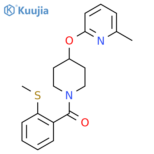 2-methyl-6-({1-[2-(methylsulfanyl)benzoyl]piperidin-4-yl}oxy)pyridine structure