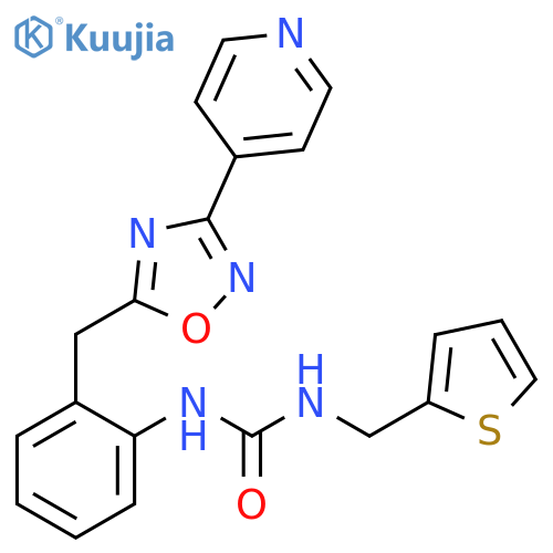 1-(2-{[3-(pyridin-4-yl)-1,2,4-oxadiazol-5-yl]methyl}phenyl)-3-[(thiophen-2-yl)methyl]urea structure