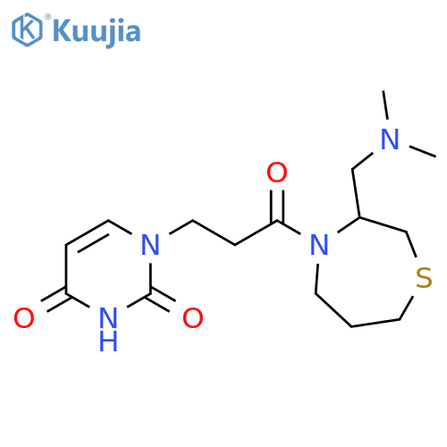 1-(3-{3-[(dimethylamino)methyl]-1,4-thiazepan-4-yl}-3-oxopropyl)-1,2,3,4-tetrahydropyrimidine-2,4-dione structure