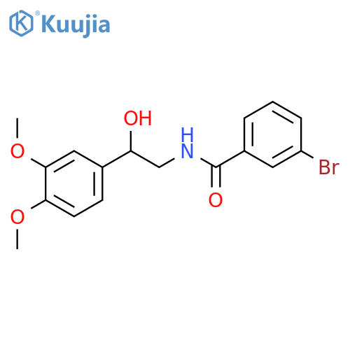 3-bromo-N-[2-(3,4-dimethoxyphenyl)-2-hydroxyethyl]benzamide structure