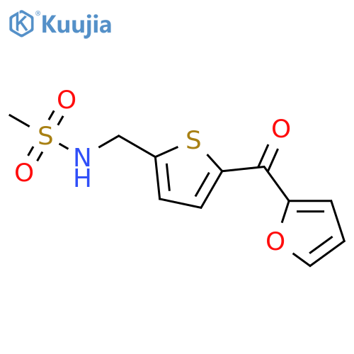 N-{[5-(furan-2-carbonyl)thiophen-2-yl]methyl}methanesulfonamide structure