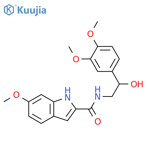N-[2-(3,4-dimethoxyphenyl)-2-hydroxyethyl]-6-methoxy-1H-indole-2-carboxamide structure