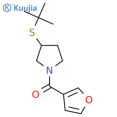 3-(tert-butylsulfanyl)-1-(furan-3-carbonyl)pyrrolidine structure