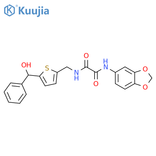 N'-(2H-1,3-benzodioxol-5-yl)-N-({5-[hydroxy(phenyl)methyl]thiophen-2-yl}methyl)ethanediamide structure