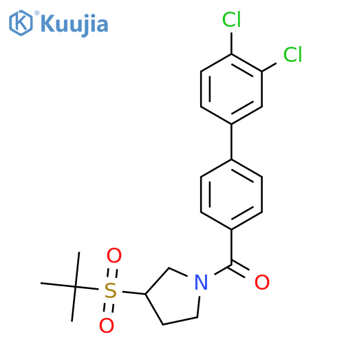 1-{3',4'-dichloro-1,1'-biphenyl-4-carbonyl}-3-(2-methylpropane-2-sulfonyl)pyrrolidine structure