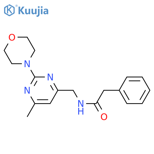 N-{[6-methyl-2-(morpholin-4-yl)pyrimidin-4-yl]methyl}-2-phenylacetamide structure