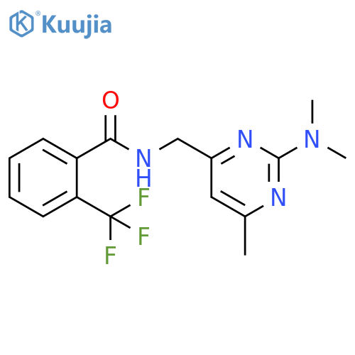 N-{[2-(dimethylamino)-6-methylpyrimidin-4-yl]methyl}-2-(trifluoromethyl)benzamide structure