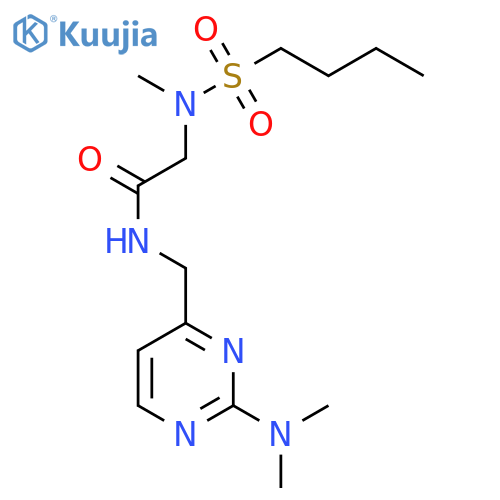 N-{[2-(dimethylamino)pyrimidin-4-yl]methyl}-2-(N-methylbutane-1-sulfonamido)acetamide structure
