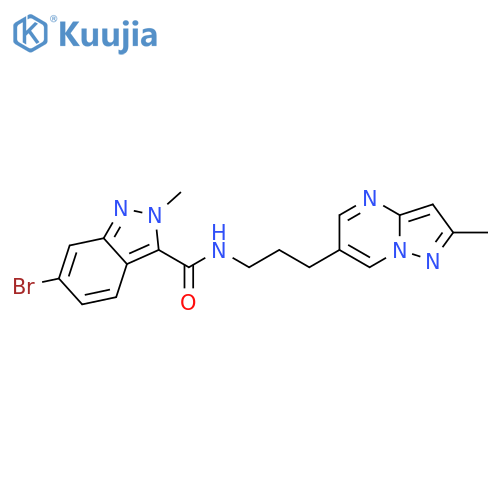 6-Bromo-2-methyl-N-[3-(2-methylpyrazolo[1,5-a]pyrimidin-6-yl)propyl]-2H-indazole-3-carboxamide structure