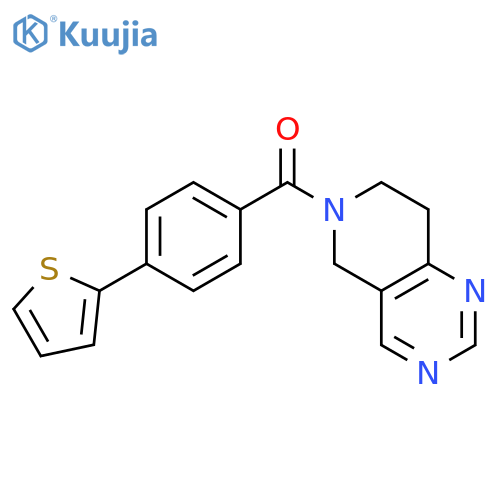 7,8-dihydro-5H-pyrido[4,3-d]pyrimidin-6-yl-(4-thiophen-2-ylphenyl)methanone structure