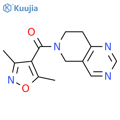 7,8-dihydro-5H-pyrido[4,3-d]pyrimidin-6-yl-(3,5-dimethyl-1,2-oxazol-4-yl)methanone structure