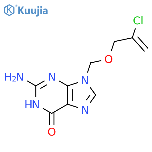 9-2-Chloroprop-2-en-1-yl)oxymethylguanine structure