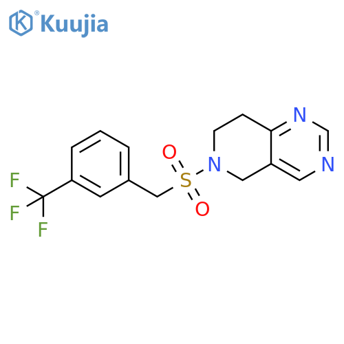 5,6,7,8-Tetrahydro-6-[[[3-(trifluoromethyl)phenyl]methyl]sulfonyl]pyrido[4,3-d]pyrimidine structure
