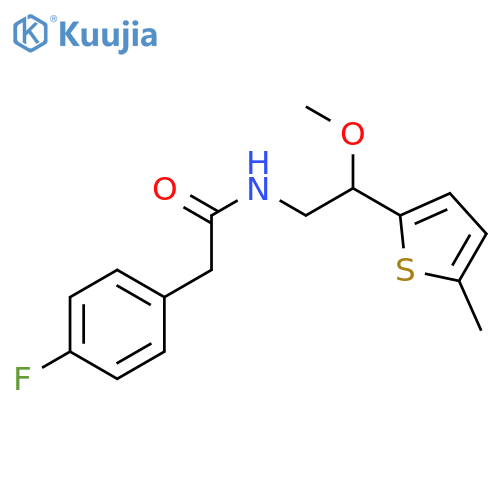 2-(4-fluorophenyl)-N-[2-methoxy-2-(5-methylthiophen-2-yl)ethyl]acetamide structure