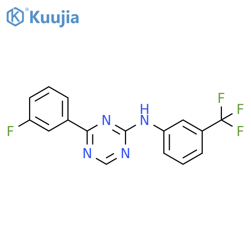 4-(3-Fluorophenyl)-N-3-(trifluoromethyl)phenyl-1,3,5-triazin-2-amine structure
