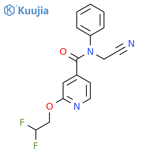 N-(cyanomethyl)-2-(2,2-difluoroethoxy)-N-phenylpyridine-4-carboxamide structure