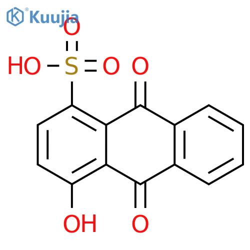 9,10-Dihydro-4-hydroxy-9,10-dioxo-1-anthracenesulfonic acid structure