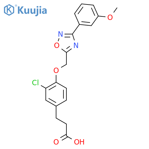 3-(3-Chloro-4-{[3-(3-methoxyphenyl)-1,2,4-oxadiazol-5-yl]methoxy}phenyl)propanoic acid structure