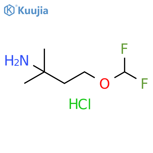 2-Butanamine, 4-(difluoromethoxy)-2-methyl-, hydrochloride (1:1) structure