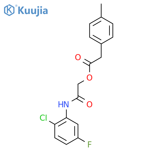 [(2-chloro-5-fluorophenyl)carbamoyl]methyl 2-(4-methylphenyl)acetate structure