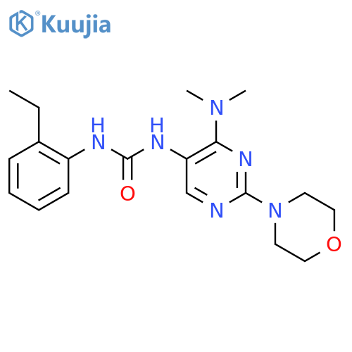 3-4-(dimethylamino)-2-(morpholin-4-yl)pyrimidin-5-yl-1-(2-ethylphenyl)urea structure