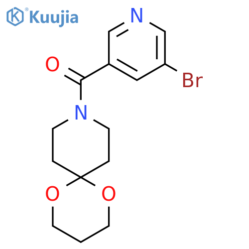 9-(5-bromopyridine-3-carbonyl)-1,5-dioxa-9-azaspiro5.5undecane structure