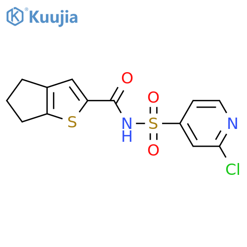 N-[(2-chloropyridin-4-yl)sulfonyl]-4H,5H,6H-cyclopenta[b]thiophene-2-carboxamide structure