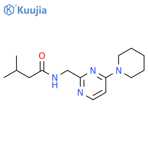 3-methyl-N-{[4-(piperidin-1-yl)pyrimidin-2-yl]methyl}butanamide structure