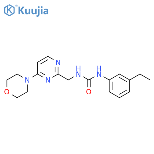 1-(3-ethylphenyl)-3-{[4-(morpholin-4-yl)pyrimidin-2-yl]methyl}urea structure